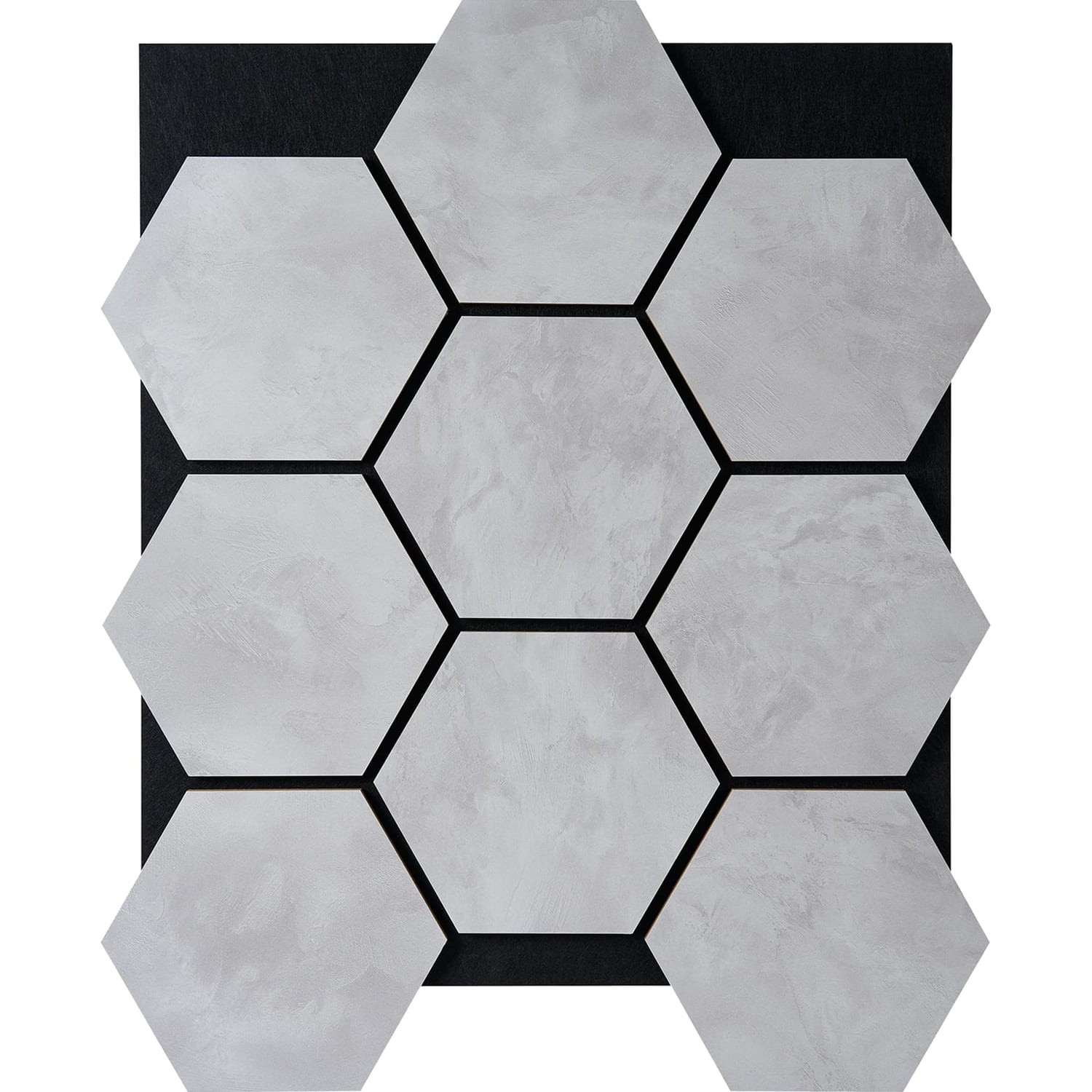 Fuse Acoustic Wooden Hexagon Wall Panel, Concrete Effect, concrete effect hexagon panel