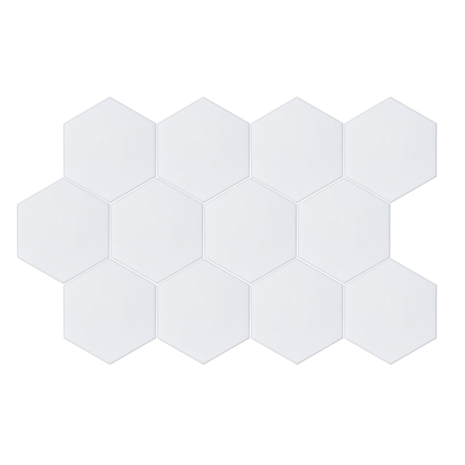 PATIKIL Art Acoustic Hexagon Felt Board, White, 12 Pack, white hexagon panel