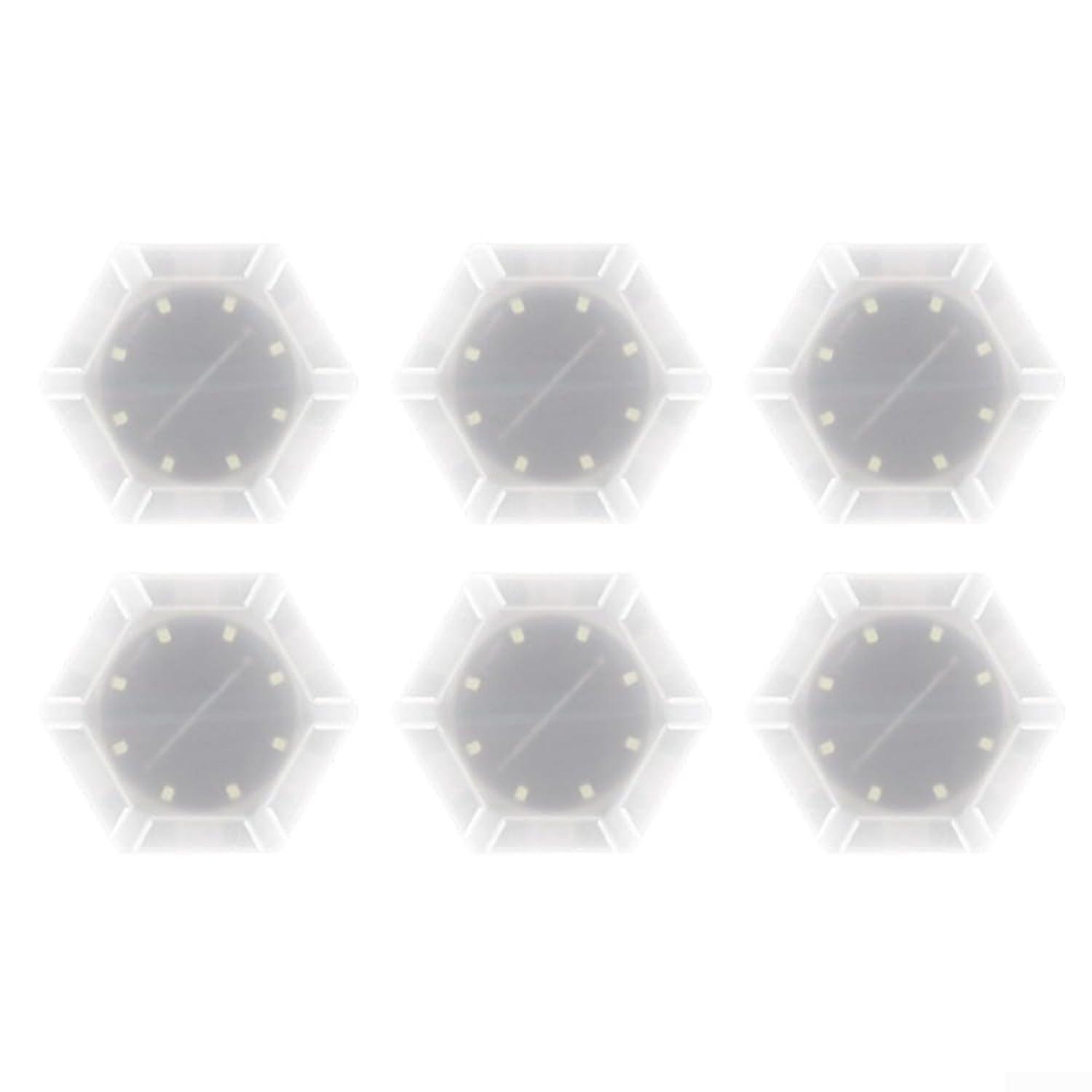ZYNCUE Touch-Sensitive Hexagon LED Wall Panels, White, 6 Pack, white light hexagon light panel